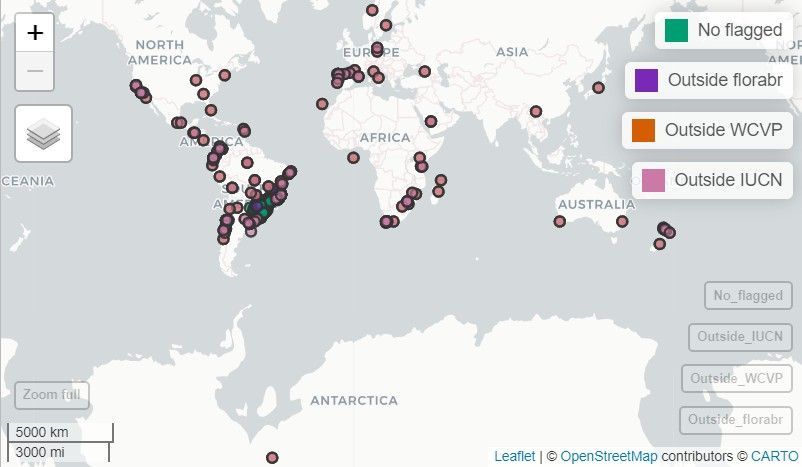Snapshot of interactive map
