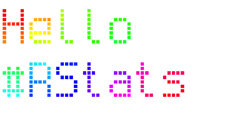 Sample bitmap font